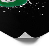 Coole 6-Ball-Billard Billard Spritzer Bill Poster (Ecke)