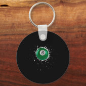 Coole 6-Ball-Billard Billard Spritzer Bill Schlüsselanhänger (Vorderseite)