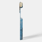 Coole 6-Fotos mit Monogramm auf Urban Grunge BG iPhone Hülle (Linke Seite)