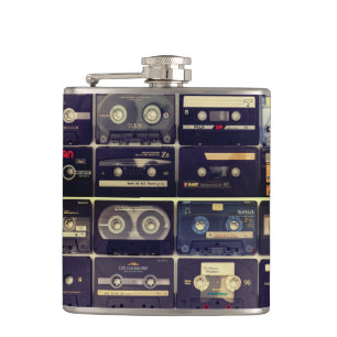 Coole 80er Jahre Vintage-Kassette Flachmann