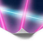 Coole 80er-Laser-Schulporträt-Hintergrundkulisse Poster (Ecke)