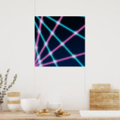 Coole 80er-Laser-Schulporträt-Hintergrundkulisse Poster (Küche)