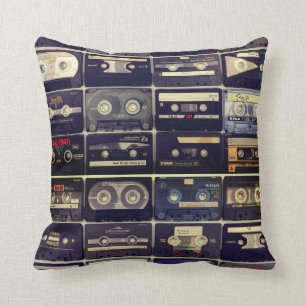 Coole 80er Vintage-Kassette Kissen
