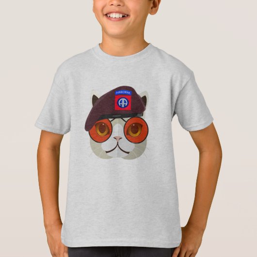 Coole 82. Im Flugzeug Kitty Kat! T-Shirt (Vorderseite)
