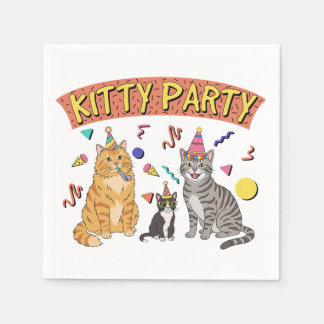 Coole 90er-Katze-Party-Serviette 1990er-Themen-Kit Serviette