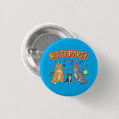 Coole 90er-Katzen-Party 1990er-Themen-Kitty Button (Vorne & Hinten)