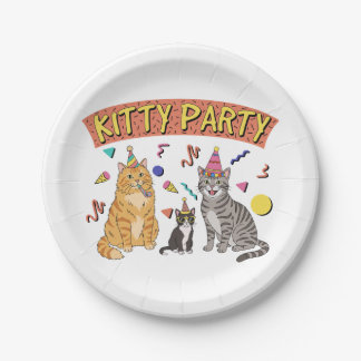 Coole 90er-Katzen-Party 1990er-Themen-Kitty Pappteller