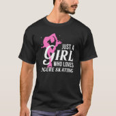 Coole Abbildung Skaten für Women Girls Ice Skaten T-Shirt (Vorderseite)