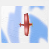 Coole abenteuerliche Rot-Biplane-Fleece-Decken Fleecedecke (Vorderseite (Horizontal))