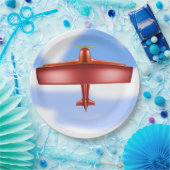Coole abenteuerliche rote Uproar-Papierplatte Pappteller (Party)