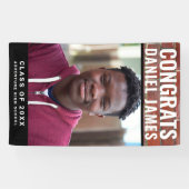 Coole Abschluss Glückwunsch Foto Red Brick 2023 Banner (Horizontal)