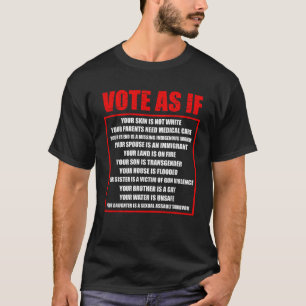 Coole Abstimmung als ob lustige registrierte Wähle T-Shirt