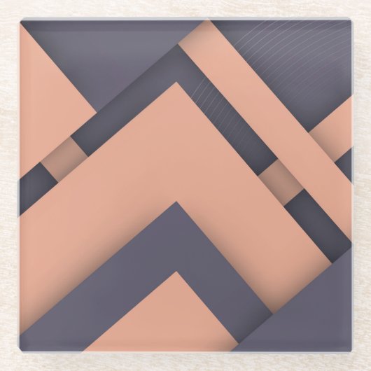Coole Abstrakte 3-dimensionale Formen & Bars Glasuntersetzer (Vorderseite)