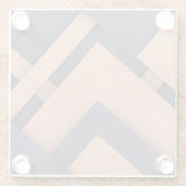 Coole Abstrakte 3-dimensionale Formen & Bars Glasuntersetzer (Rückseite)