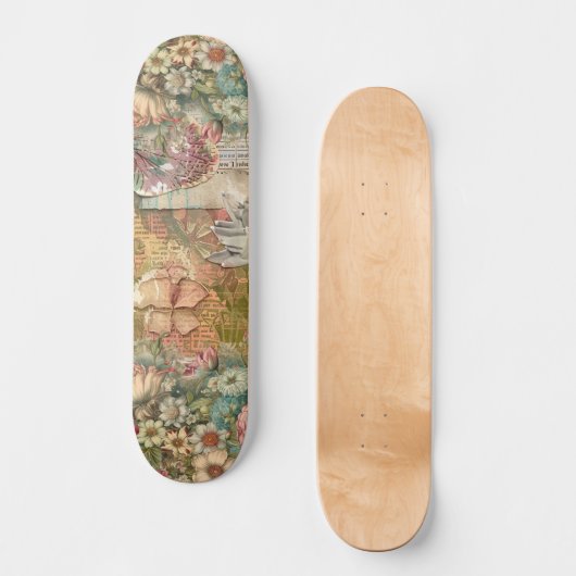 Coole Abstrakte Abstrakte Blumenstrasse Skateboard (Vorderseite)