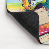 Coole Abstrakte Animation weck-Board Gitarrist edi Mousepad (Ecke)