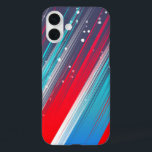 Coole Abstrakte Blaue Pinselstriche iPhone 16 Plus Hülle<br><div class="desc">Coole Abstrakte Blaue Pinselstriche</div>