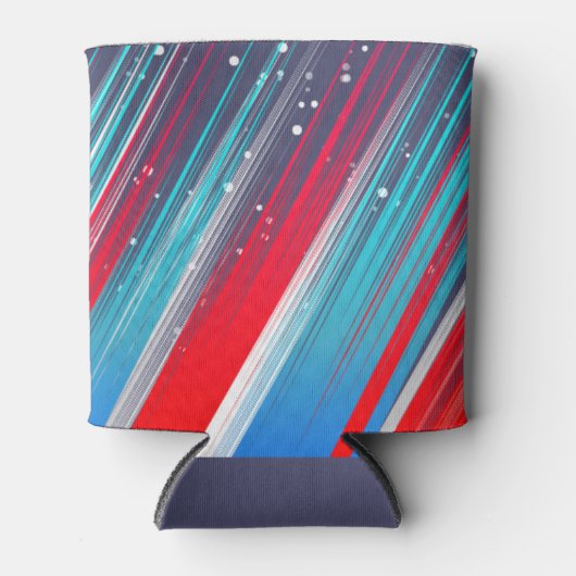 Coole Abstrakte Blaue Pinselstriche Dosenkühler (Vorderseite)