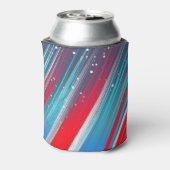 Coole Abstrakte Blaue Pinselstriche Dosenkühler (Kanne Rückseite)