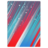 Coole Abstrakte Blaue Pinselstriche Klemmbrett (Rückseite)