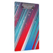 Coole Abstrakte Blaue Pinselstriche Klemmbrett (Rechts)