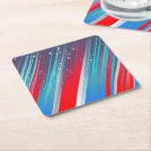 Coole Abstrakte Blaue Pinselstriche Rechteckiger Pappuntersetzer (angewinkelt)