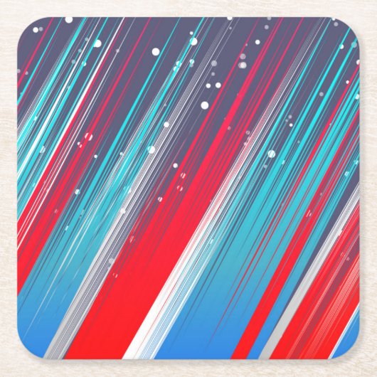 Coole Abstrakte Blaue Pinselstriche Rechteckiger Pappuntersetzer (Vorderseite)