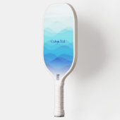 Coole Abstrakte Blauwellen Personalisiert Pickleball Schläger (Links)