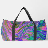 Coole Abstrakte Chartreuse und Hot Pink Groovy Ret Duffle Bag (Vorderseite)