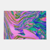 Coole Abstrakte Chartreuse und Hot Pink Groovy Ret Fußmatte (Vorderseite)