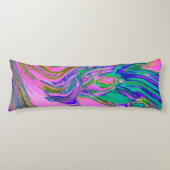 Coole Abstrakte Chartreuse und Hot Pink Groovy Ret Seitenschläferkissen (Vorderseite)