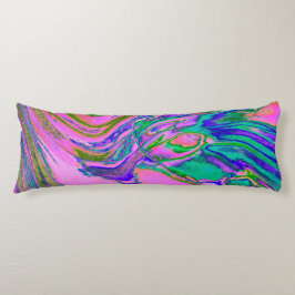 Coole Abstrakte Chartreuse und Hot Pink Groovy Ret Seitenschläferkissen