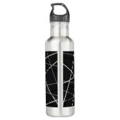 Coole Abstrakte Gitarren-Gitarreninitis Edelstahlflasche (Rückseite)