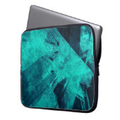 Coole Abstrakte Jagd Blaue Kunst Laptopschutzhülle (Vorderseite Links)