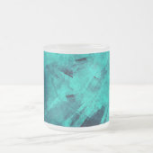 Coole Abstrakte Jagd Blaue Kunst Mattglastasse (Mittel)