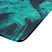 Coole Abstrakte Jagd Blaue Kunst Schneidebrett (Ecke)