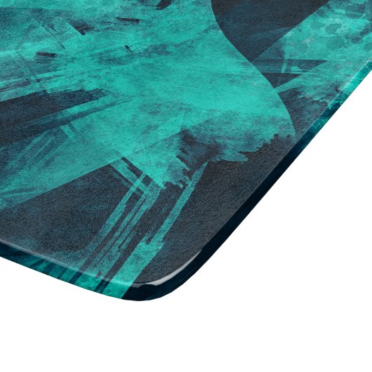 Coole Abstrakte Jagd Blaue Kunst Schneidebrett (Ecke)