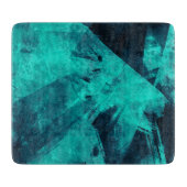 Coole Abstrakte Jagd Blaue Kunst Schneidebrett (Vorderseite)