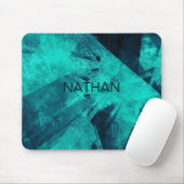 Coole Abstrakte Jagd Blue Art Personalisiert Mousepad (Mit Mouse)