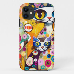 Coole abstrakte Katzen Case-Mate iPhone Hülle