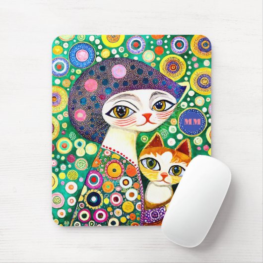 Coole abstrakte Katzen Mousepad (Mit Mouse)