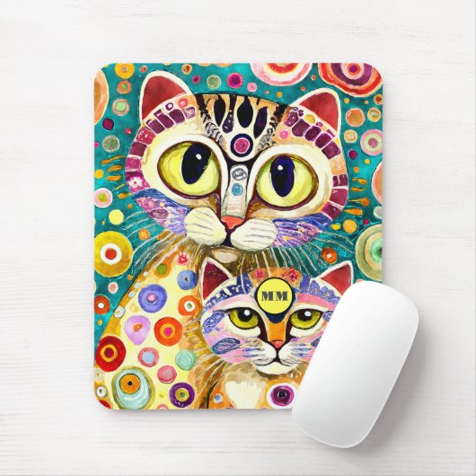 Coole abstrakte Katzen Mousepad (Mit Mouse)