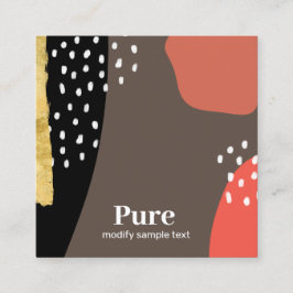 Coole Abstrakte Kunst der Erde Quadratische Visitenkarte