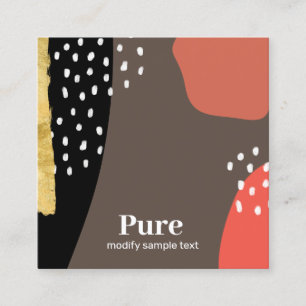 Coole Abstrakte Kunst der Erde Quadratische Visitenkarte