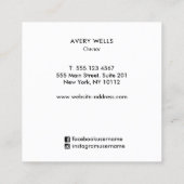 Coole Abstrakte Kunst der Erde Quadratische Visitenkarte (Rückseite)