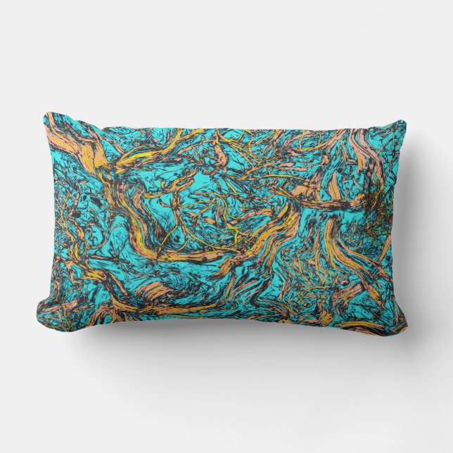 COOLE Abstrakte Kunst Kissen Für Draußen (Vorderseite)