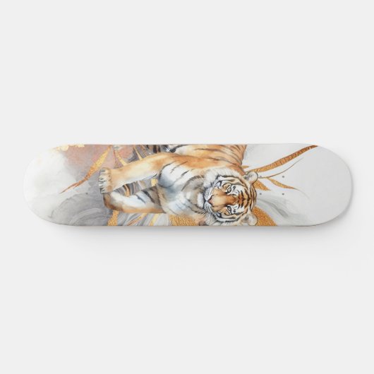 Coole Abstrakte Kunst & Tiger Skateboard (Horizontal)