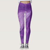 Coole Abstrakte Lila und Lavendel Blendet Leggings (Vorderseite)