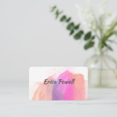 coole abstrakte moderne Aquarellkunst in Weiß Visitenkarte (Stehend Vorderseite)