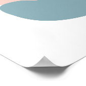 Coole Abstrakte Modernität in Blau und Rot Poster (Ecke)